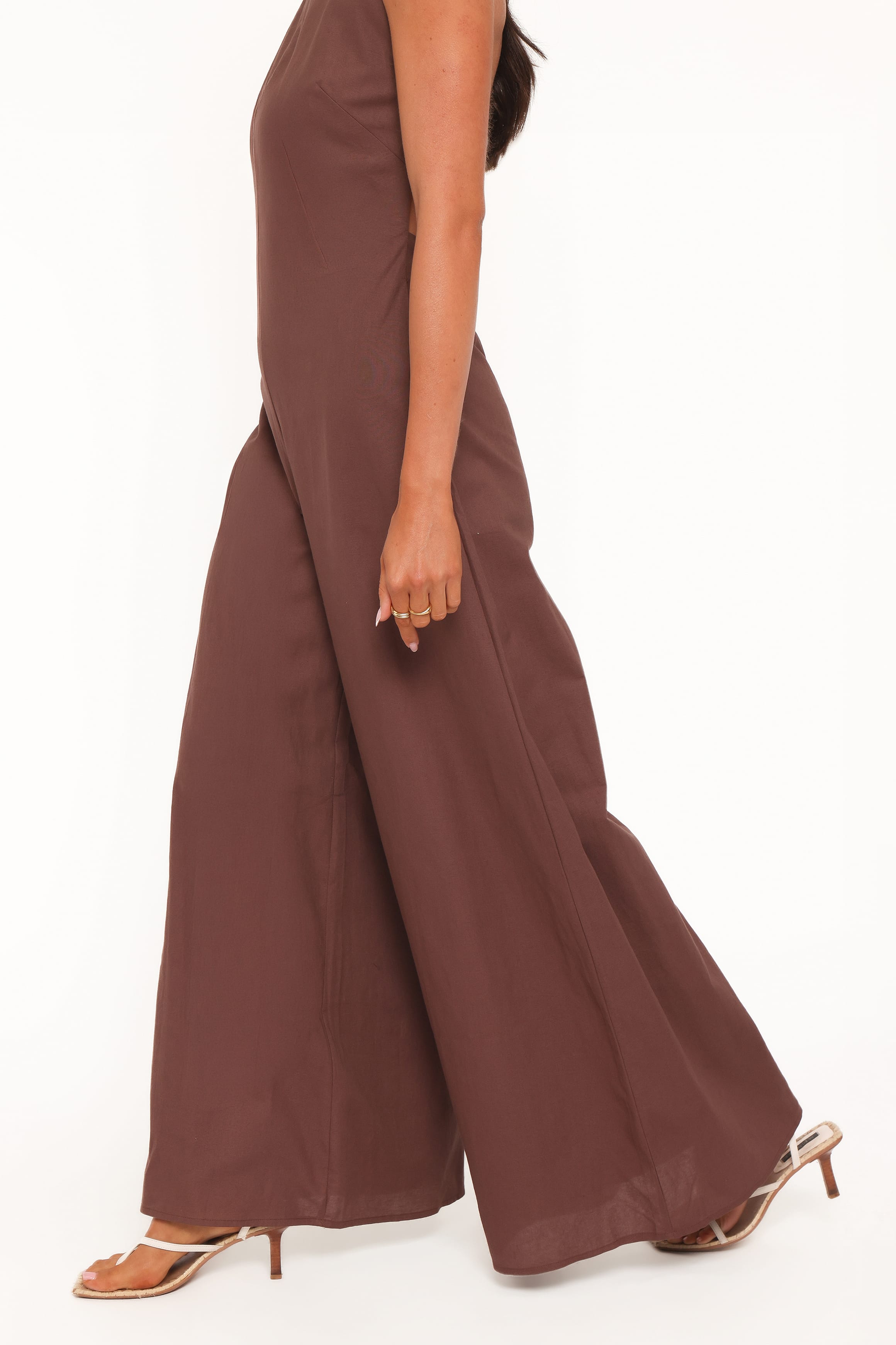 Ophilia Open Back Jumpsuit - Dark Brown