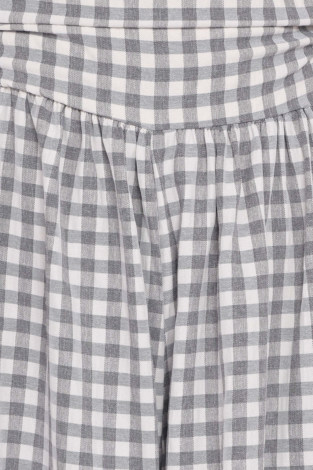Paige Strapless Jumpsuit - Black White Gingham