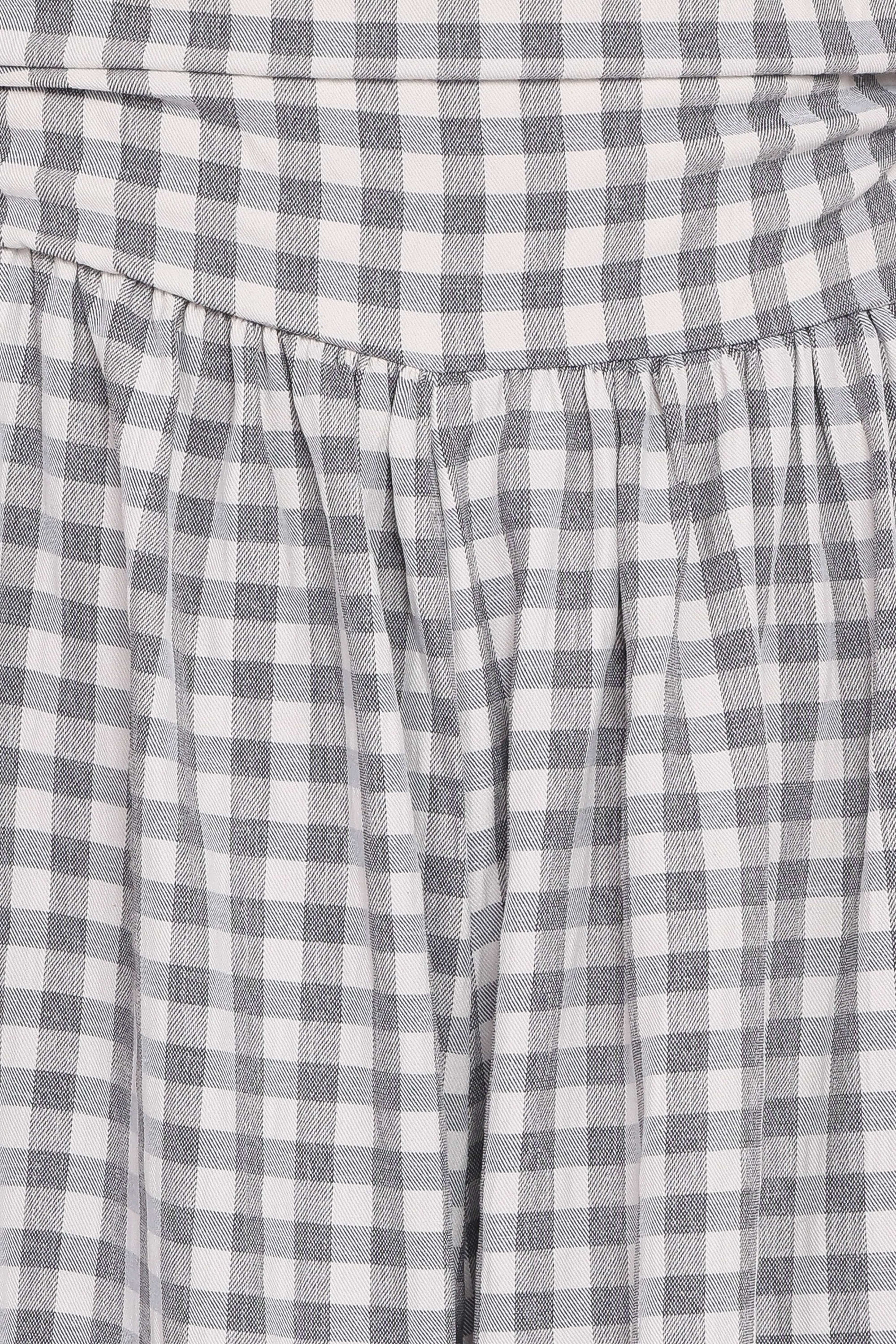 Paige Strapless Jumpsuit - Black White Gingham