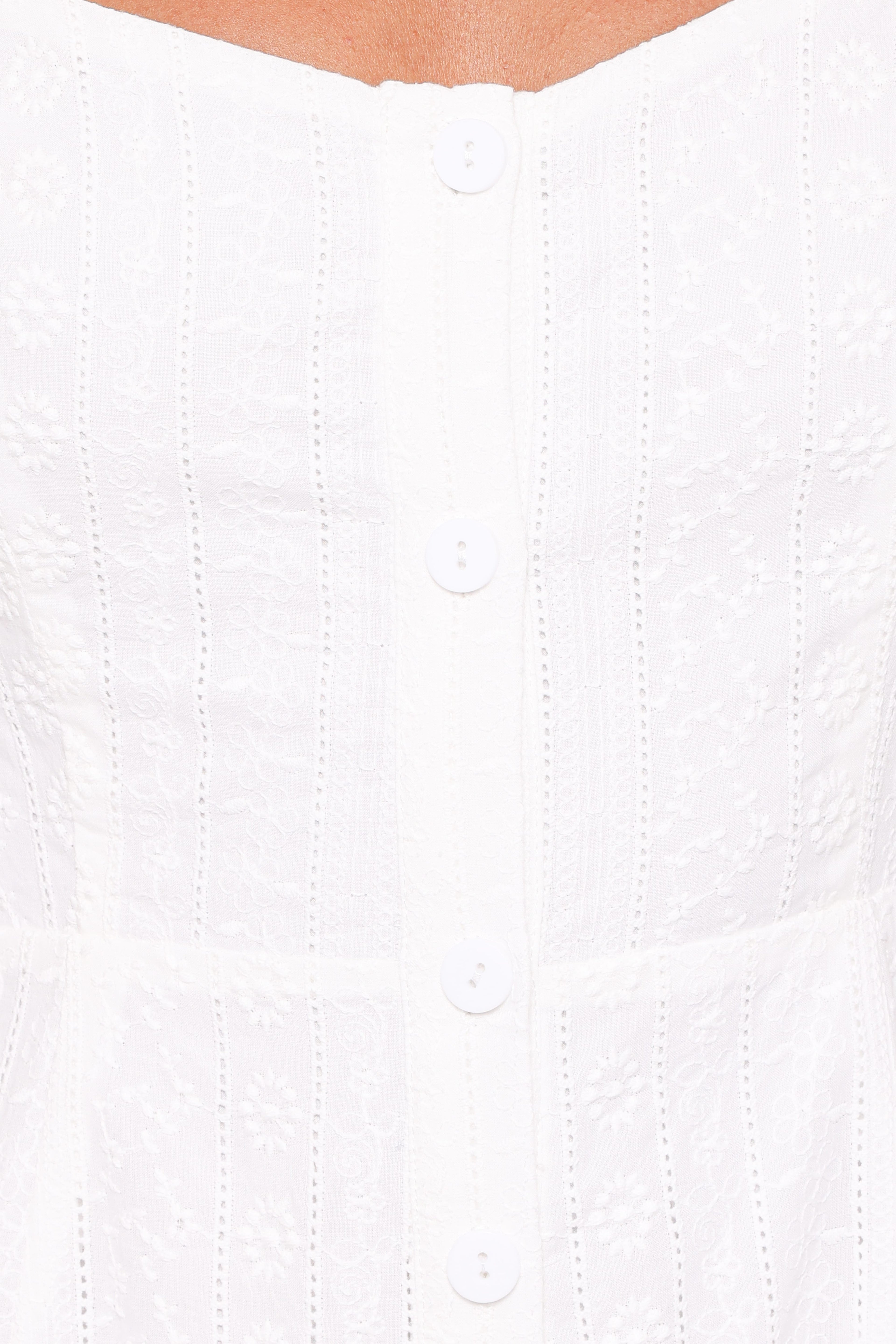 Reesa Romper - White Embroidery