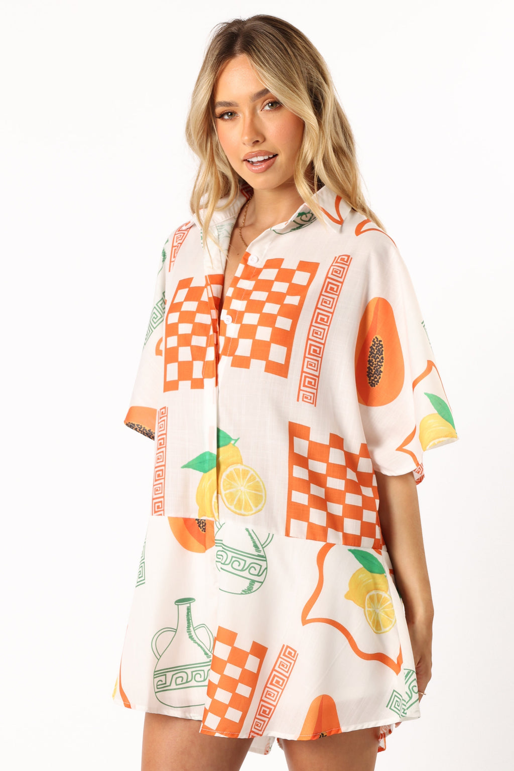 Sebastian Romper - White Orange