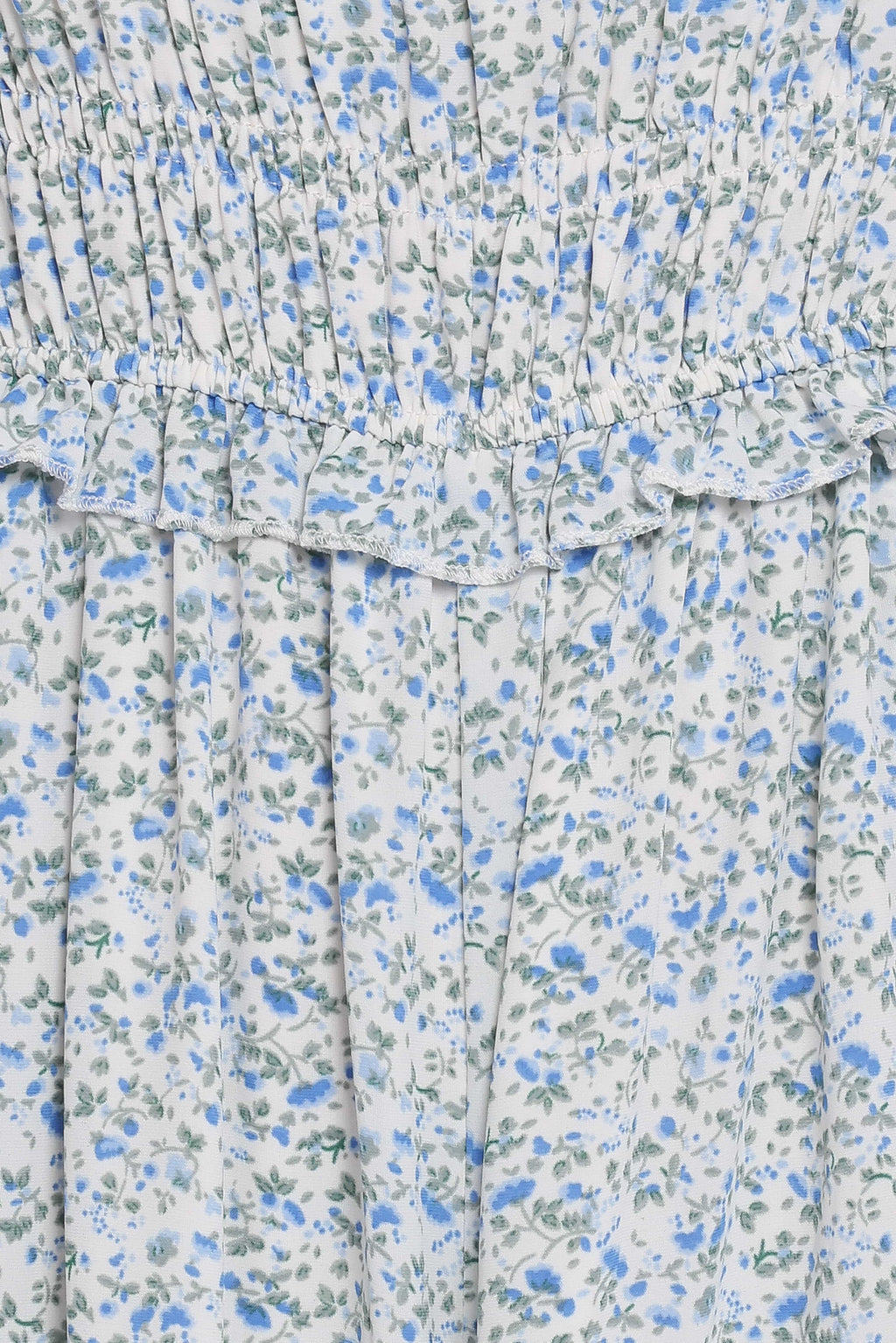 Yulissa Strapless Jumpsuit - Blue Floral