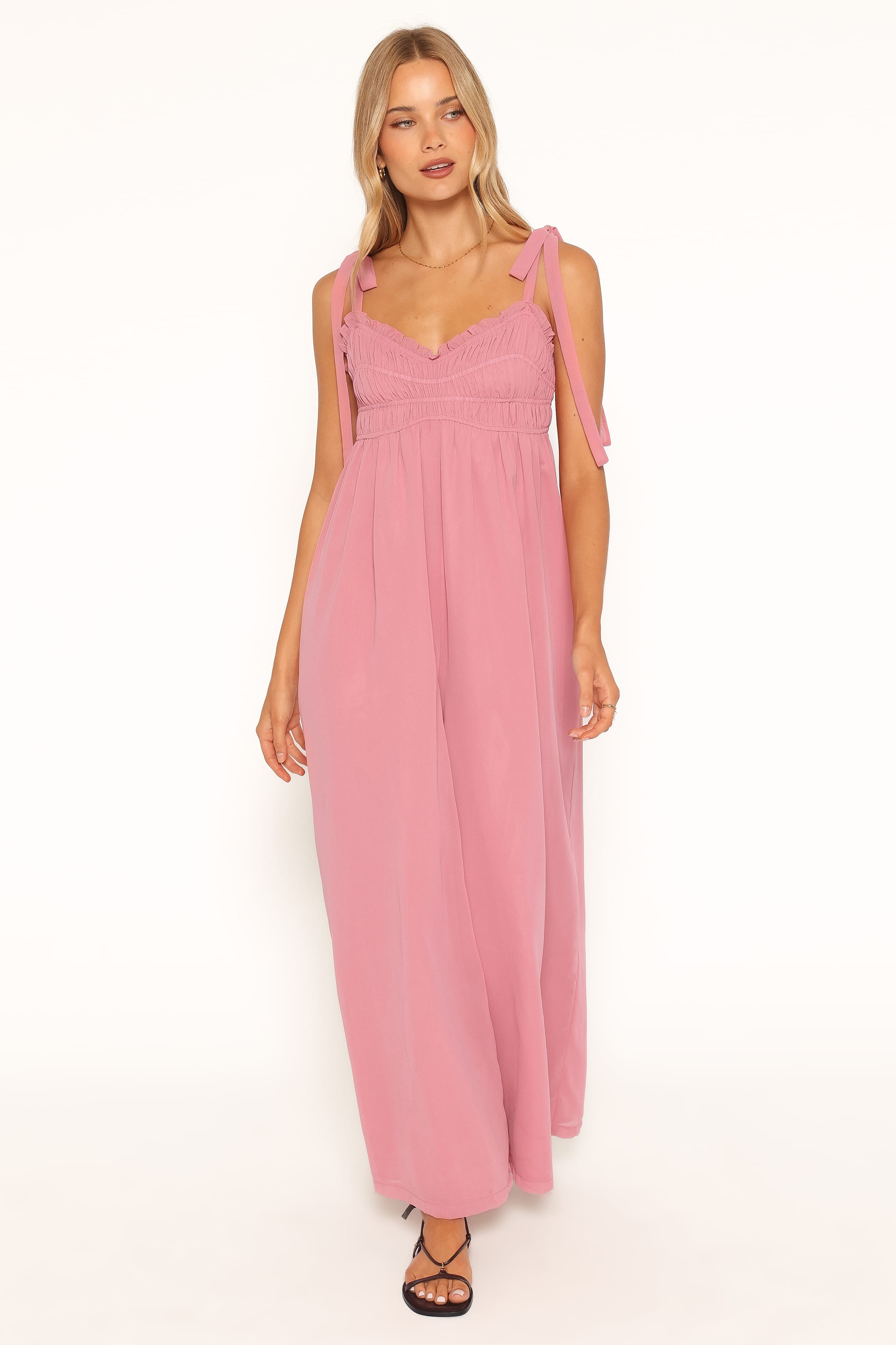 Andie Tie Jumpsuit - Rose Pink