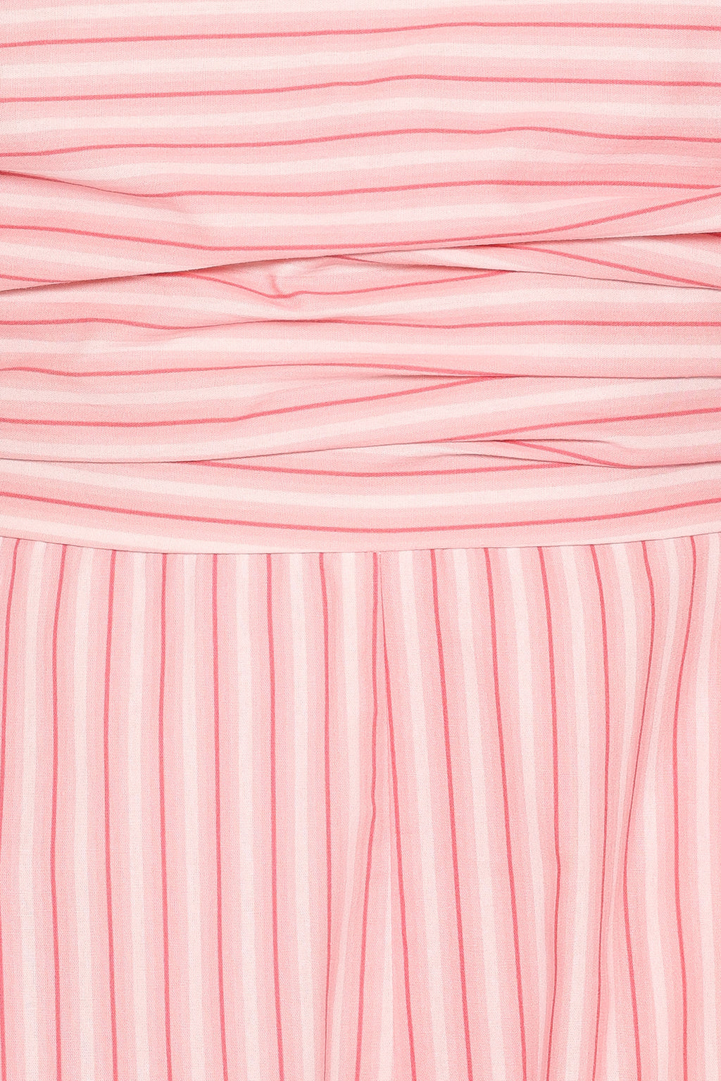 Clo Puff Sleeve Romper - Pink Stripe