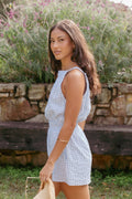 Felicity Romper - Blue Gingham