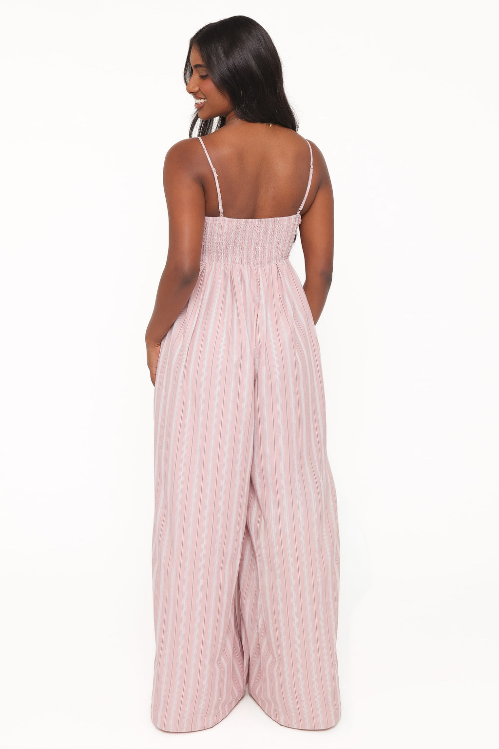 Pricilla Jumpsuit - Pink Stripe